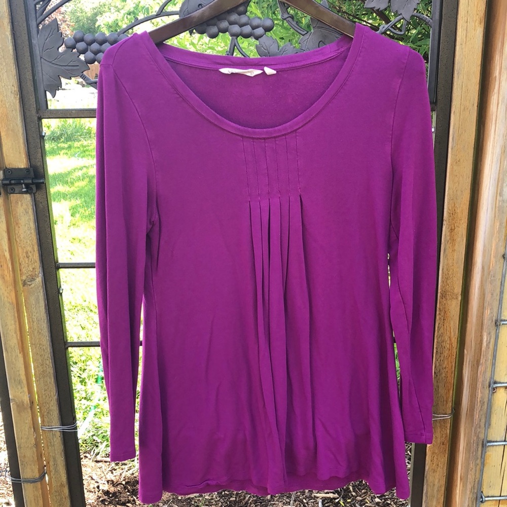 Soft Surroundings long sleeve scoop neck heavier weight knit top size M